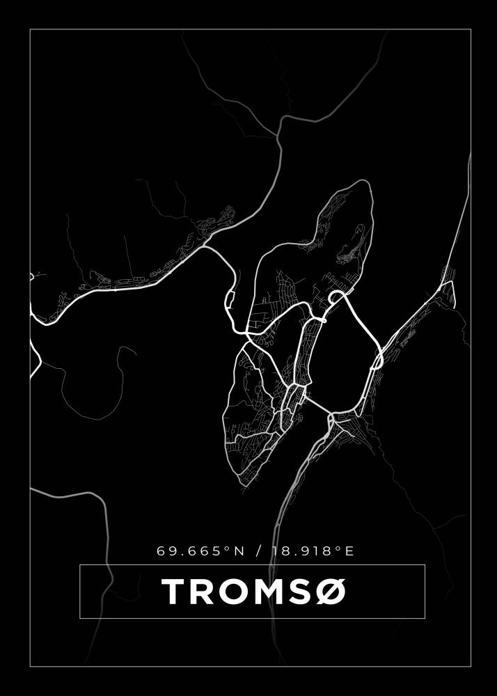 Mappa - Tromsø - Poster nero