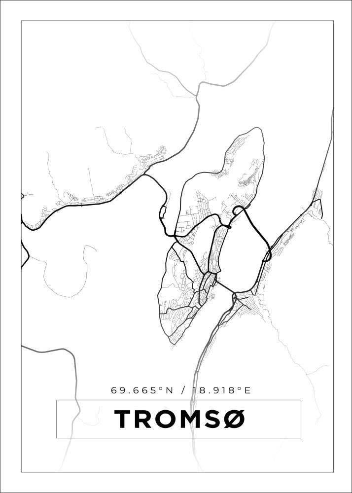 Mappa - Tromsø - Poster bianco