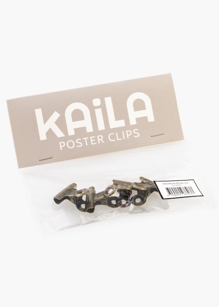 KAILA Poster Clip Rétro Bronze 20 mm - 4-p