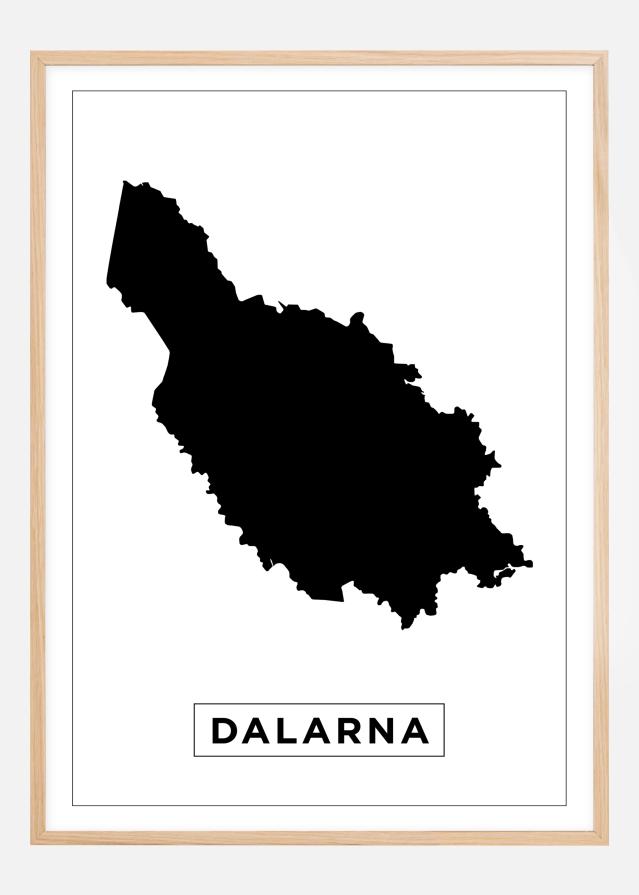 Mappa - Dalarna - Poster bianco