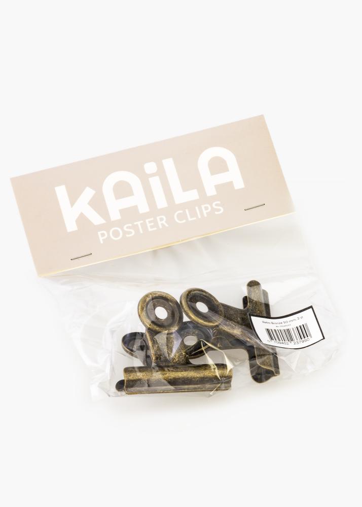 KAILA Poster Clip Rétro Bronze 50 mm - 2-p