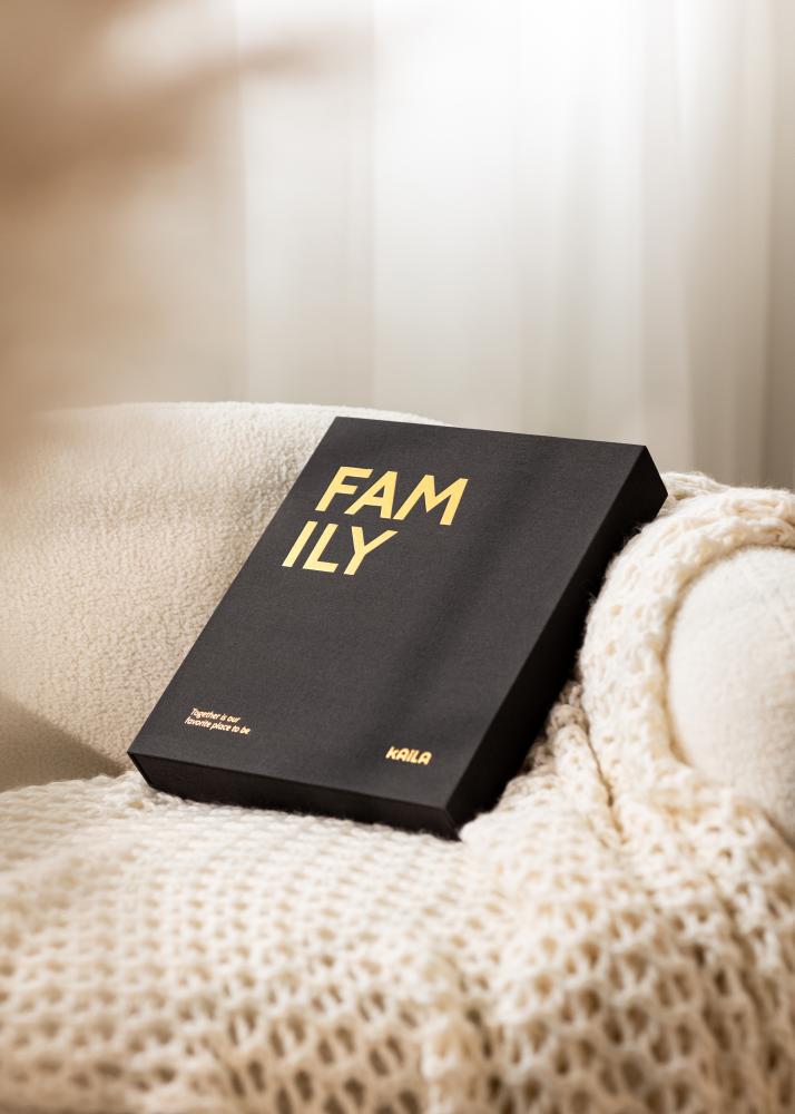 KAILA FAMILY Black - Coffee Table Photo Album (60 Pagine nere)