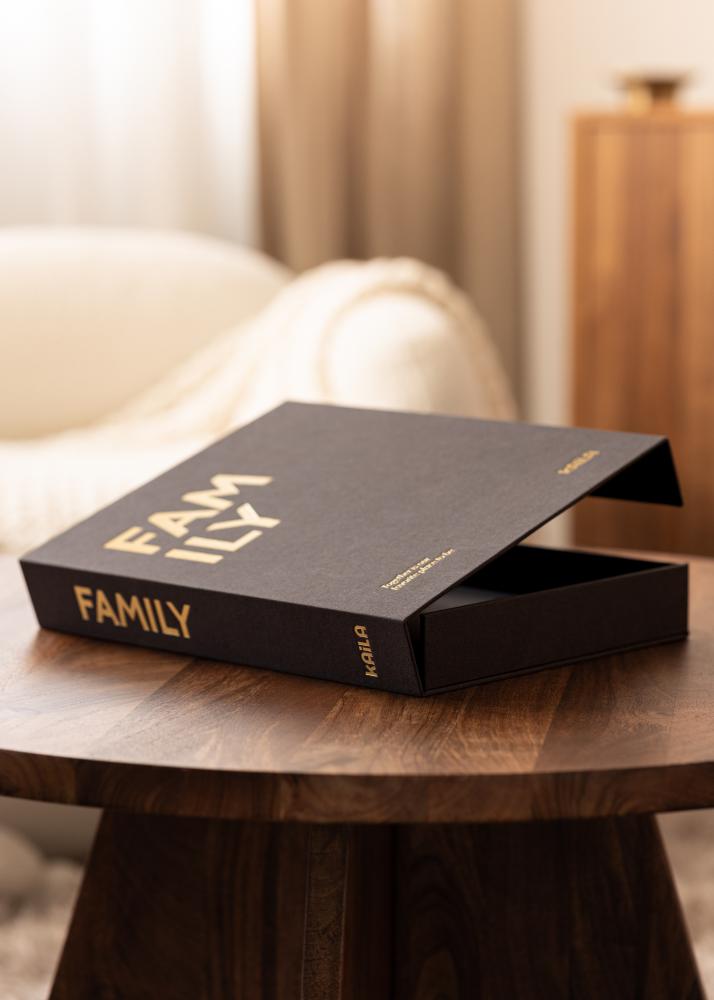 KAILA FAMILY Black - Coffee Table Photo Album (60 Pagine nere)