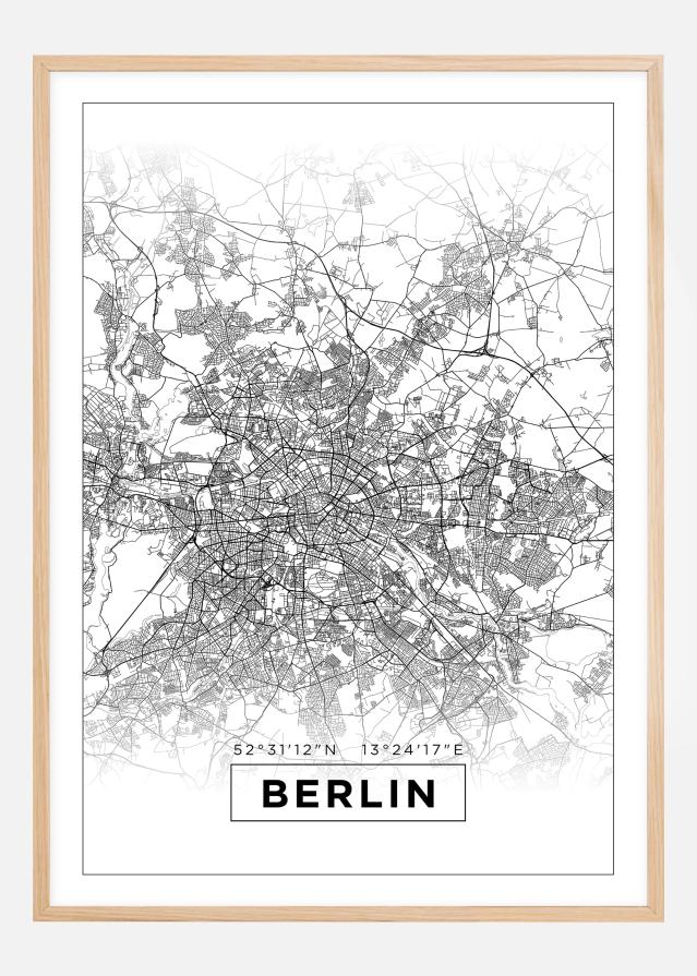 Mappa - Berlin - Bianco Poster