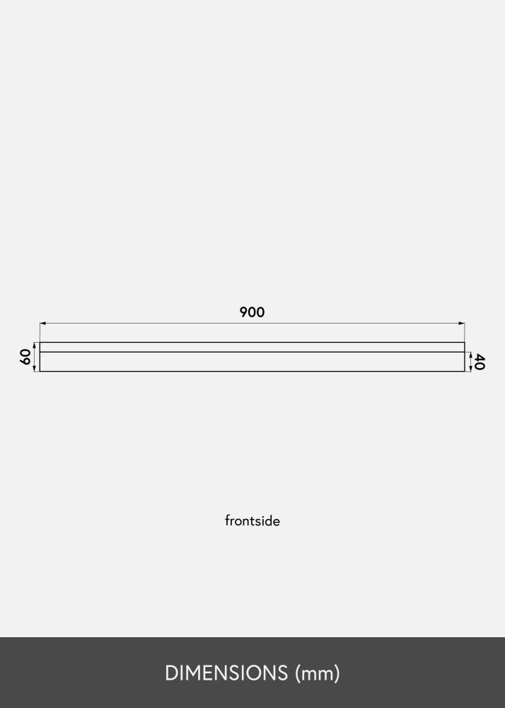 KAILA Mensola per Quadri Nera 90 cm