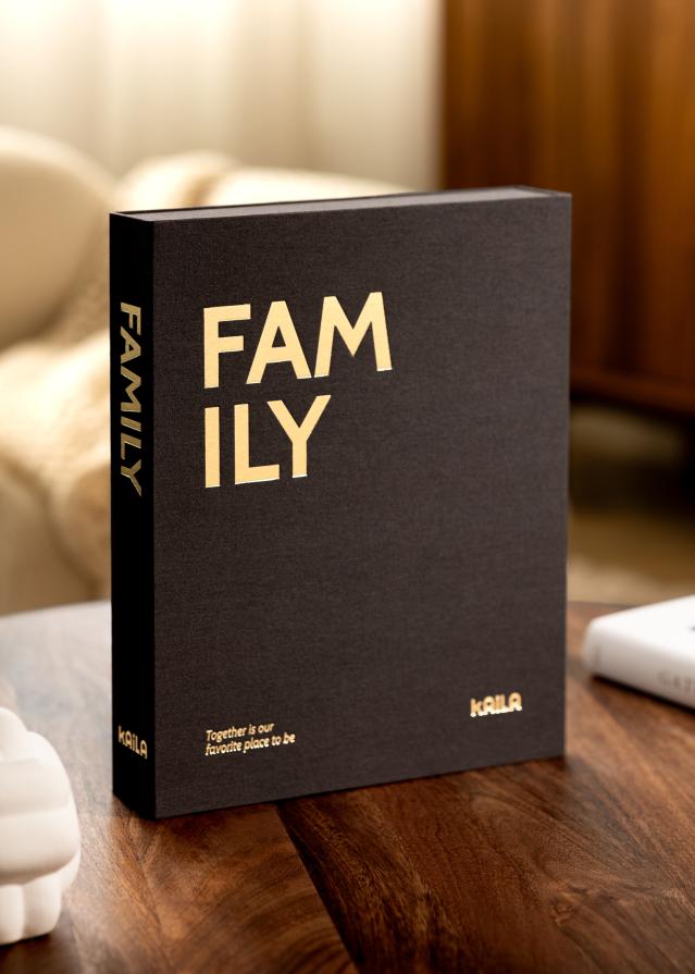 KAILA FAMILY Black - Coffee Table Photo Album (60 Pagine nere)