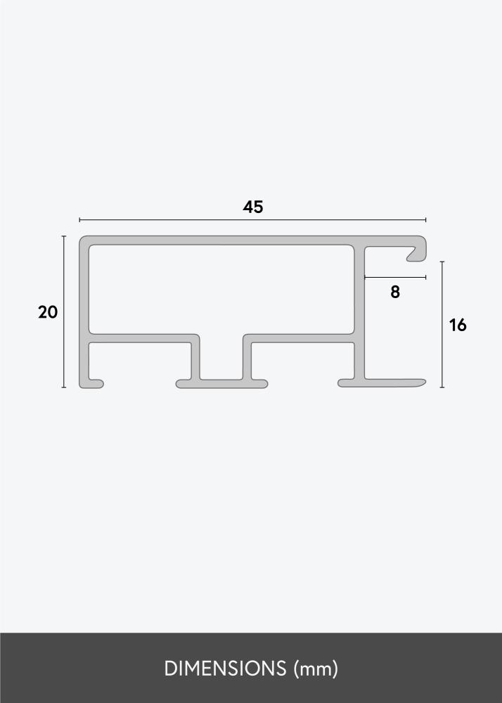 Cornice Bräcke Acciaio brillante - Dimensioni personalizzabili