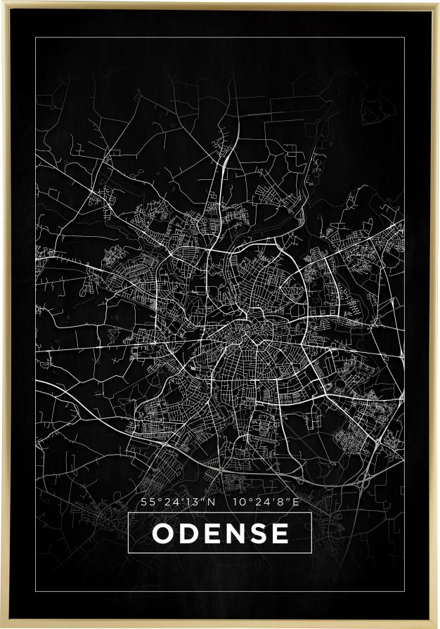 Mappa - Odense - Poster nero