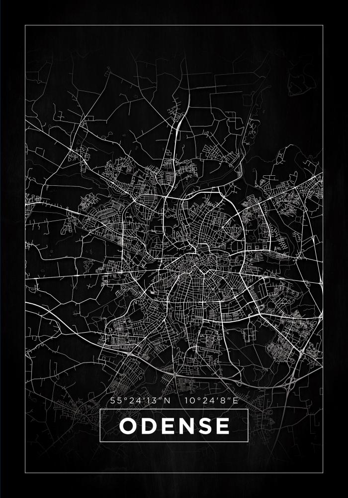 Mappa - Odense - Poster nero