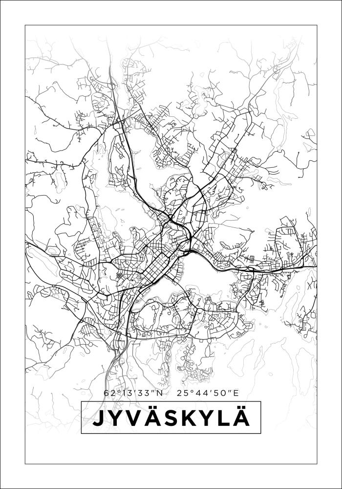 Mappa - Jyväskylä - Poster bianco