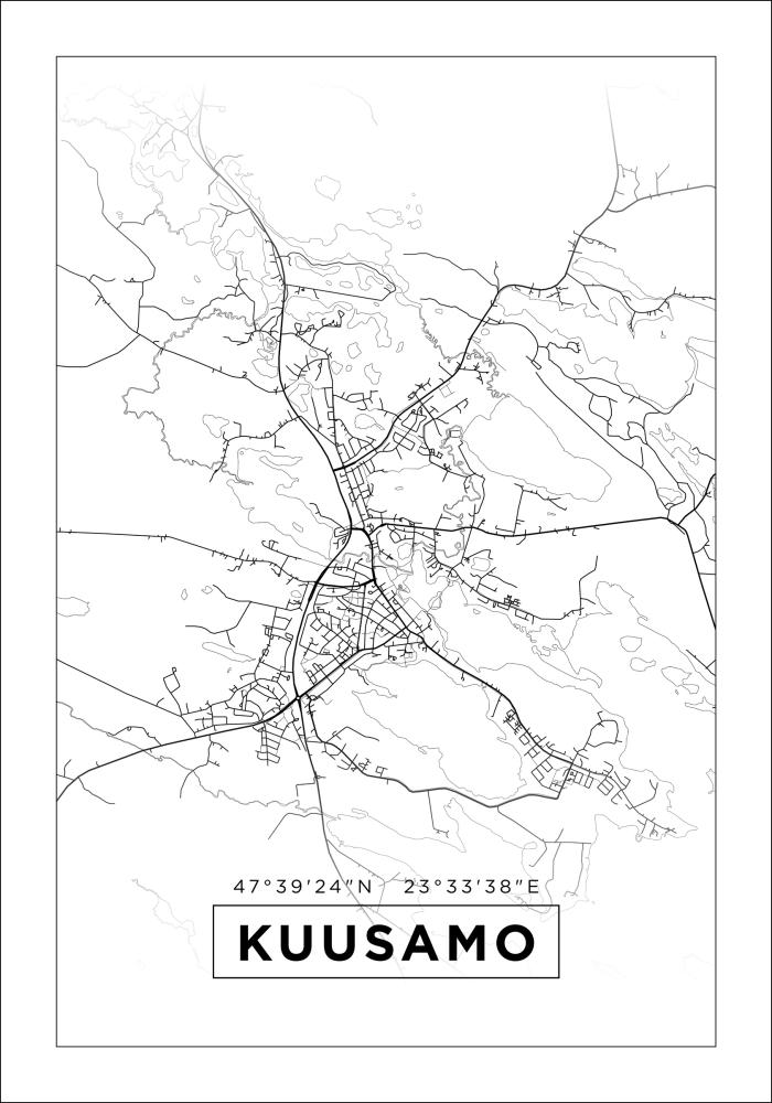 Mappa - Kuusamo - Poster bianco