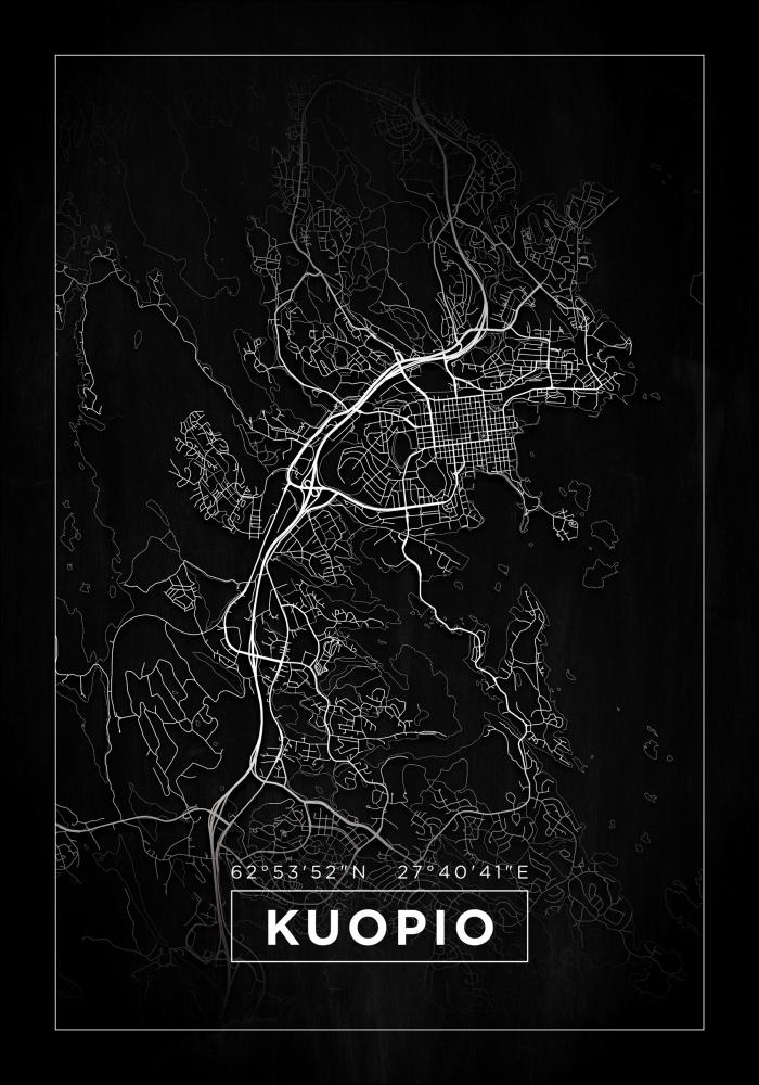 Mappa - Kuopio - Poster nero