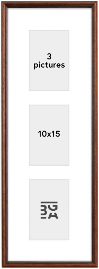 Horndal Cornici multiple I Noce - 3 Immagini (10x15 cm)