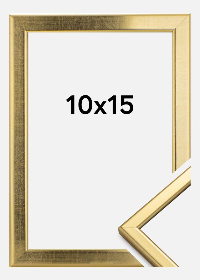 Cornice Slim Opaco Vetro antiriflesso Oro 10x15 cm