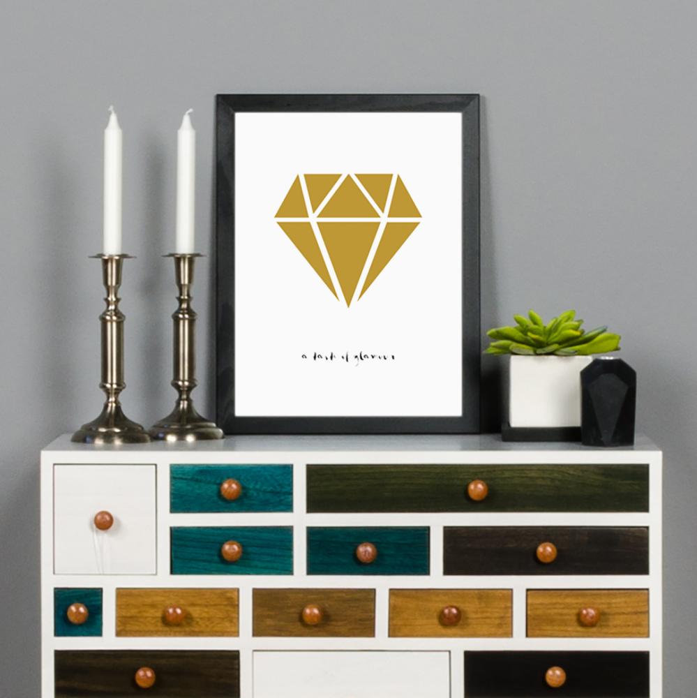 Diamant - Oro Poster