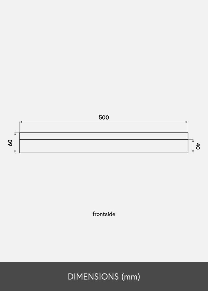 KAILA Mensola per quadri Nera 50 cm