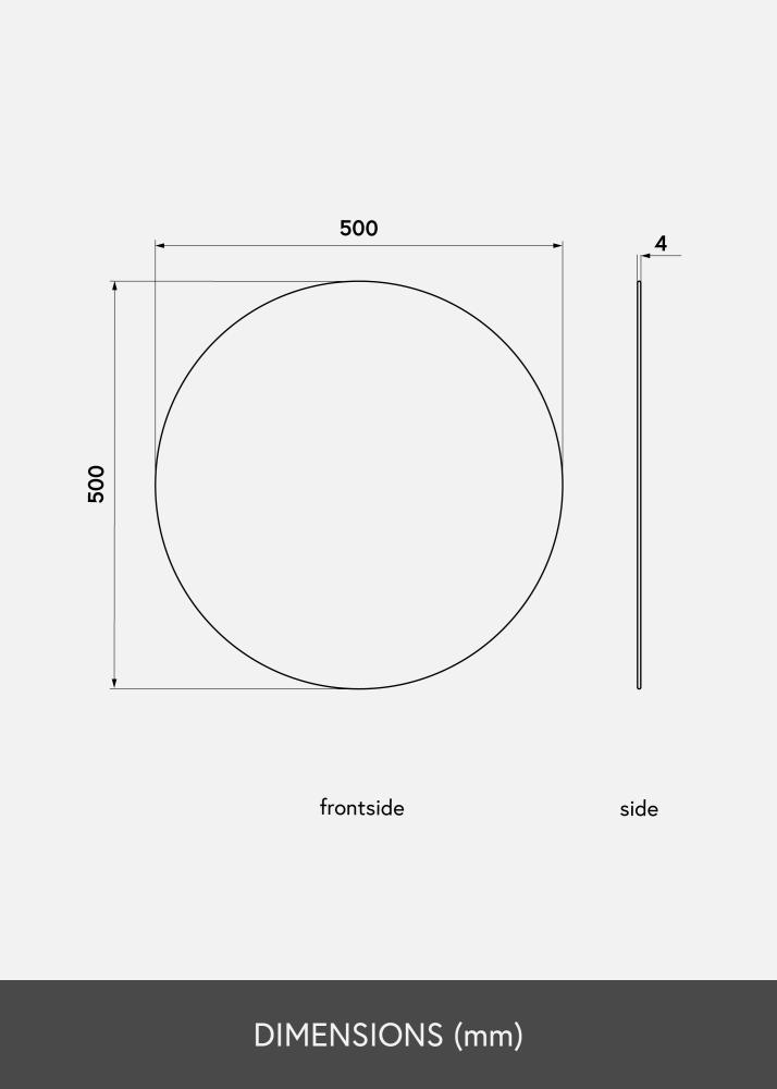 KAILA Rotondo Specchio 50 cm Ø