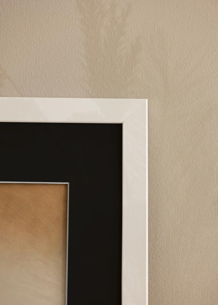 Cornice Trendline Bianco 60x70 cm - Passe-partout Nero 20x24 inches