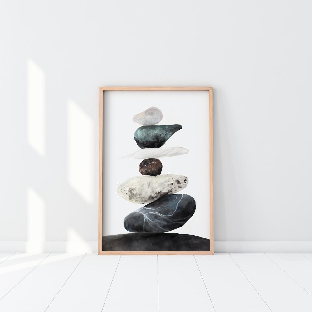 Stones from the beach Poster