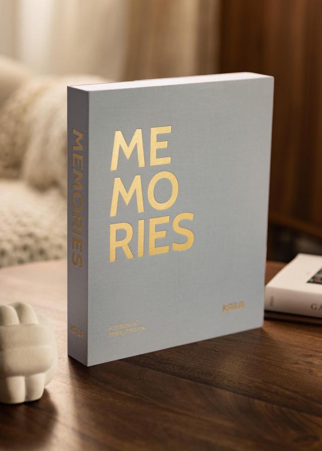 KAILA MEMORIES Grey - Coffee Table Photo Album (60 Pagine nere / 30 fogli)