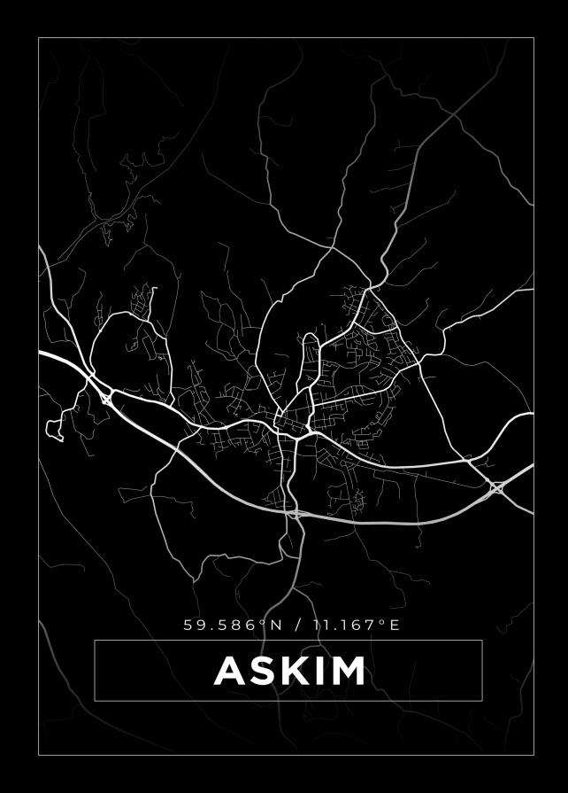 Mappa - Askim - Poster nero