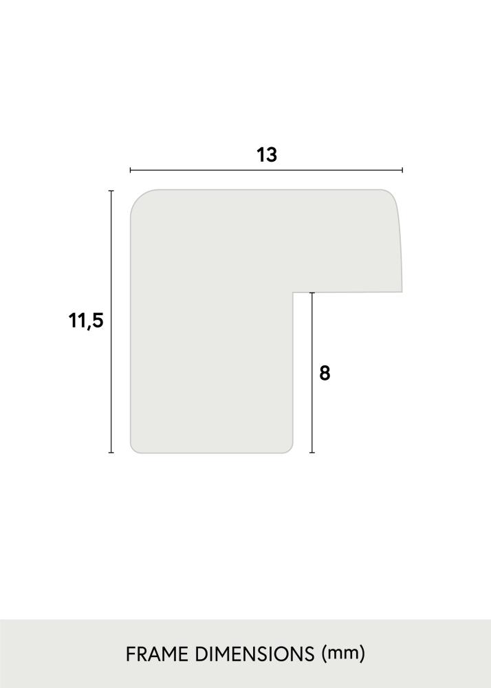 Cornice Edsbyn Vetro acrilico Noce chiaro 30x70 cm