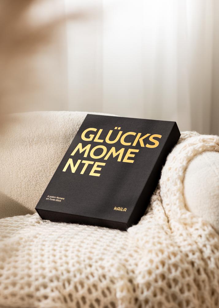 KAILA GLÜCKSMOMENTE Black - Coffee Table Photo Album (60 Pagine nere)