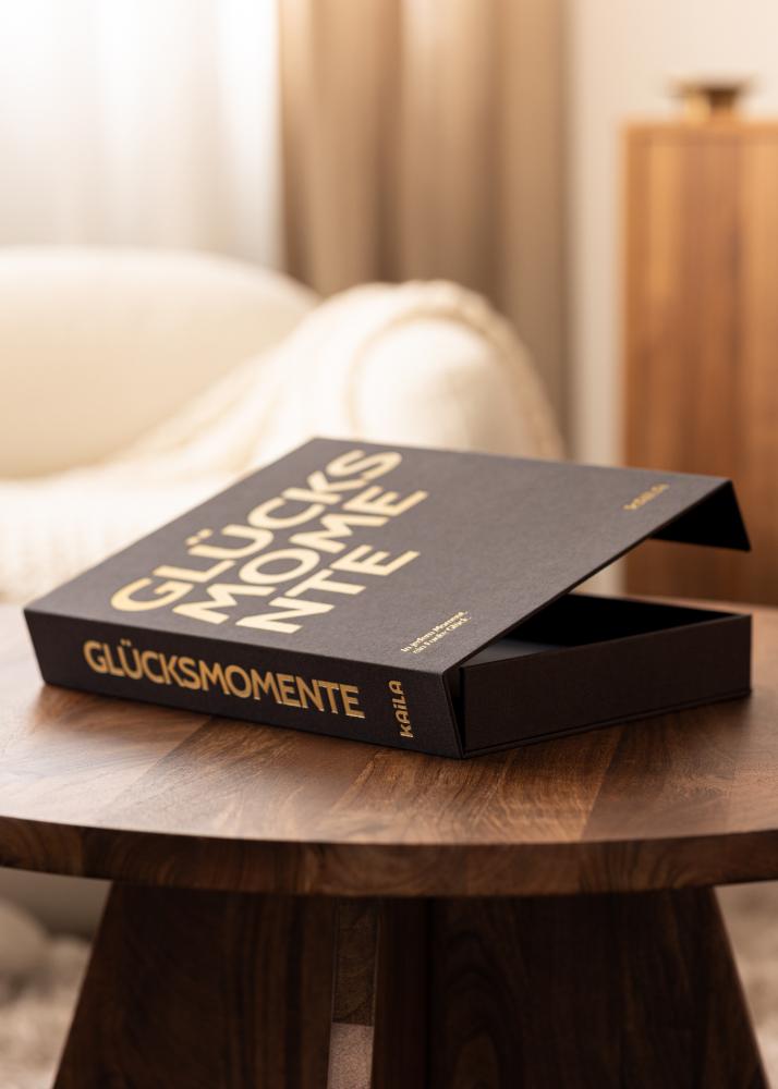 KAILA GLÜCKSMOMENTE Black - Coffee Table Photo Album (60 Pagine nere)