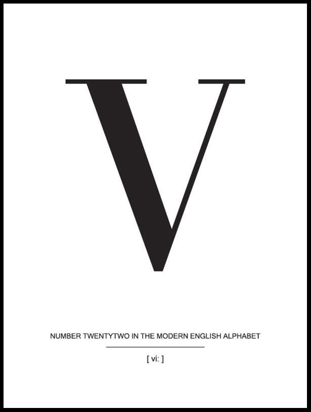 Letter V Poster