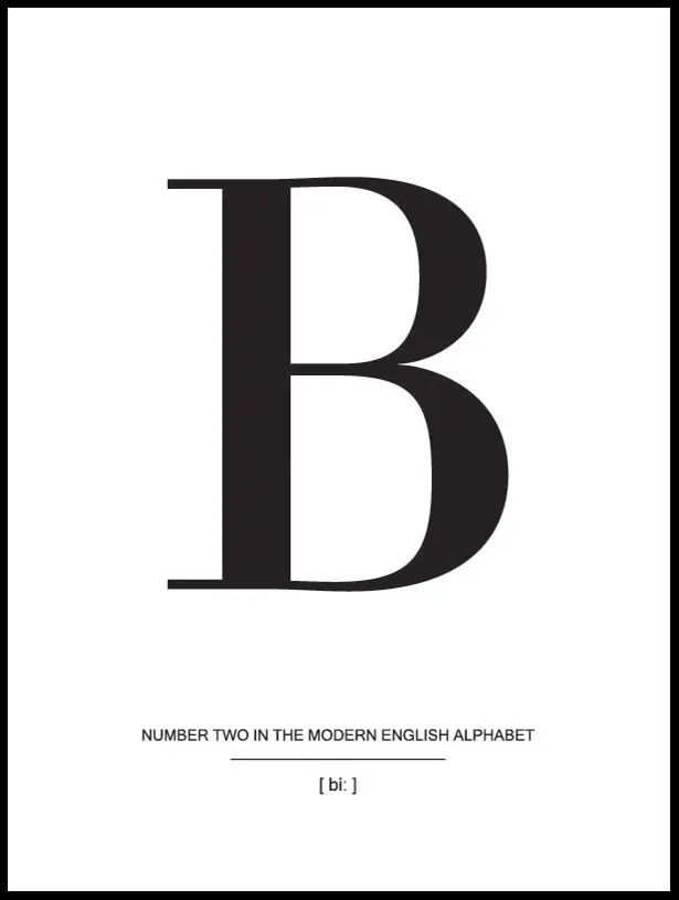 Letter B Poster