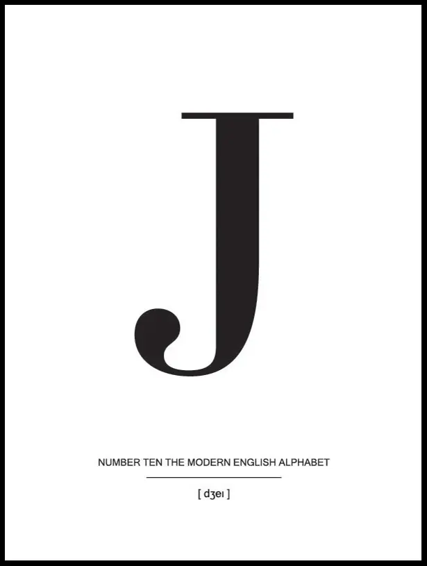 Letter J Poster