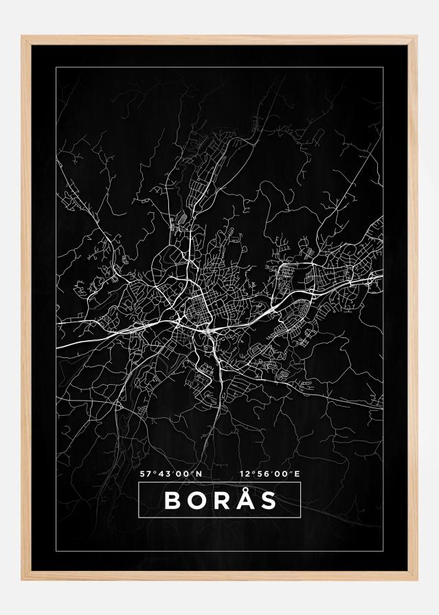 Mappa - Borås - Poster nero