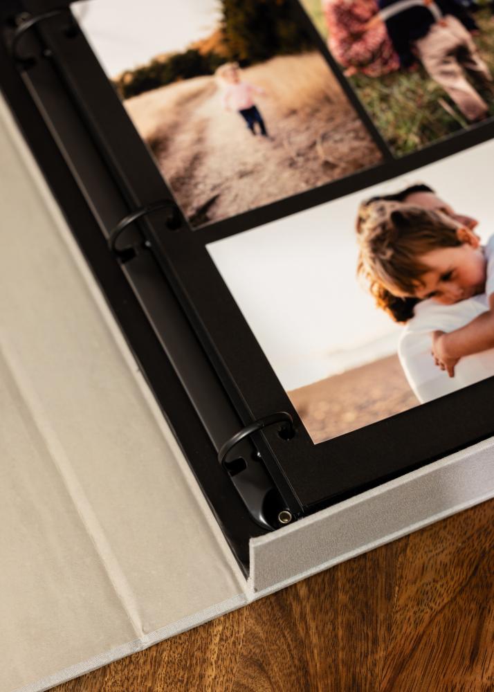 KAILA MEMORIES Grey - Coffee Table Photo Album (60 Pagine nere / 30 fogli)