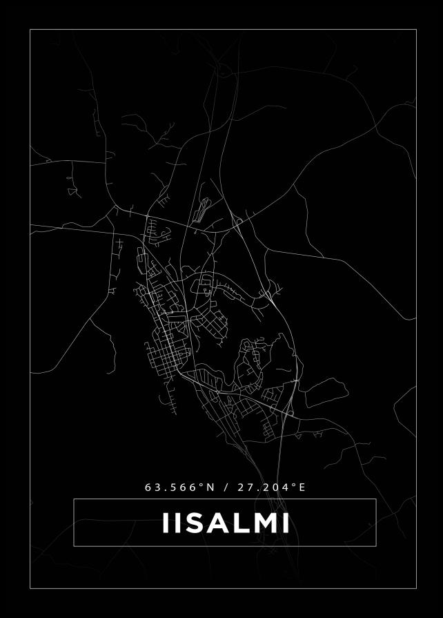 Mappa - Iisalmi - Poster nero