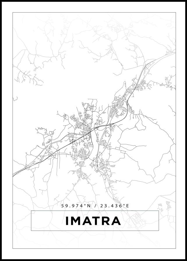 Mappa - Imatra - Poster bianco