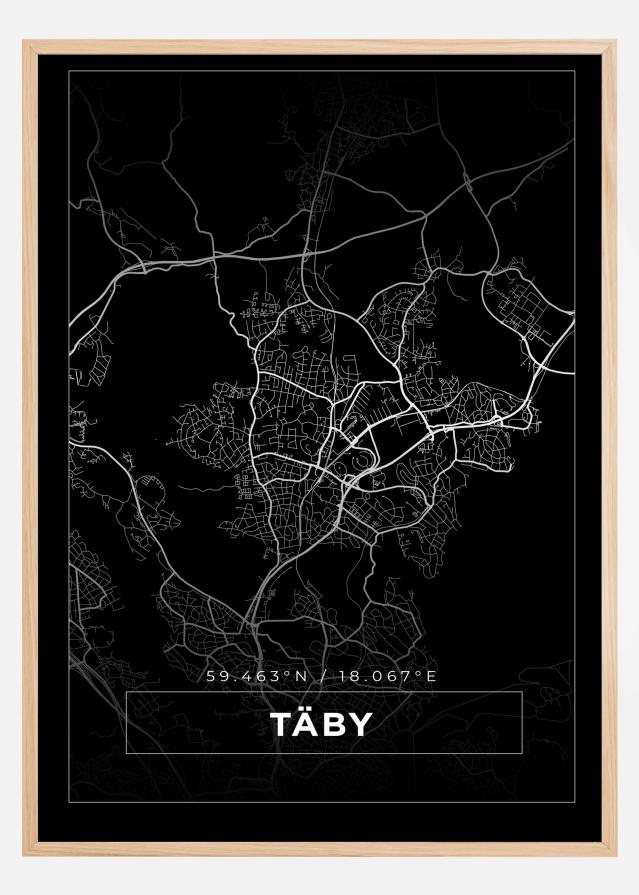 Mappa - Täby - Poster nero