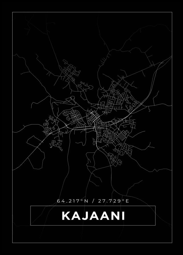 Mappa - Kajaani - Poster nero