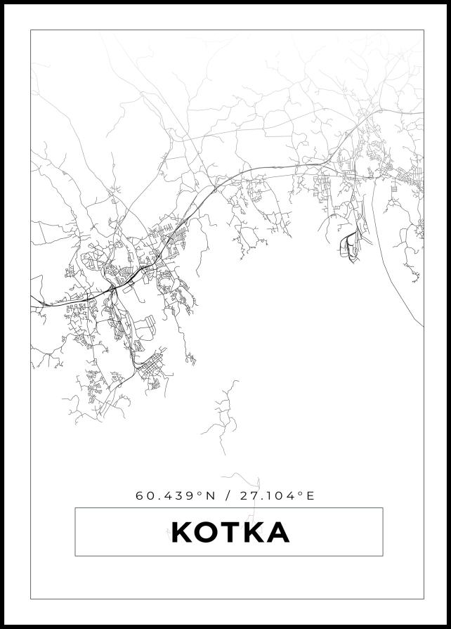 Mappa - Kotka - Poster bianco