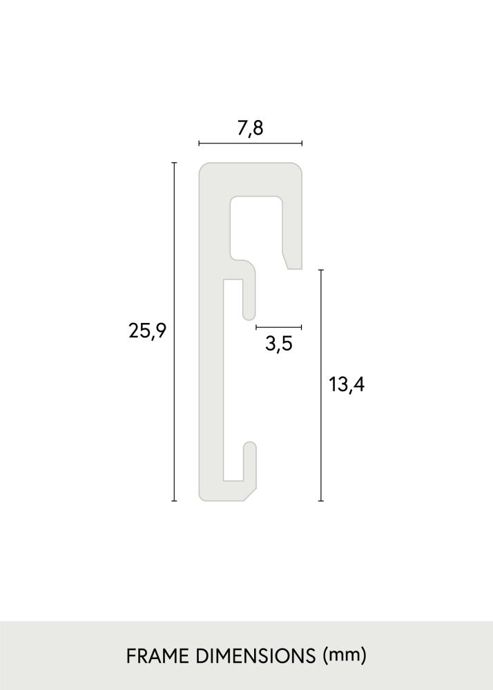 Cornice Nielsen Premium Antiriflesso Finitura brillante Nero 50x70 cm