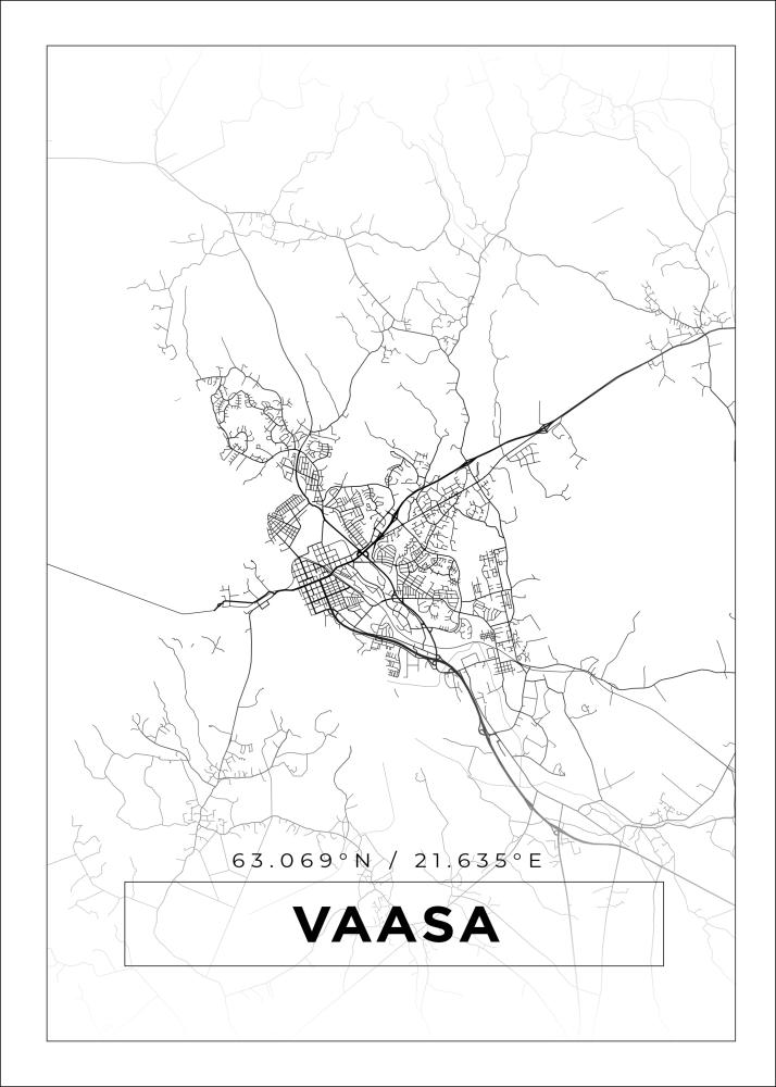 Mappa - Vaasa - Poster bianco