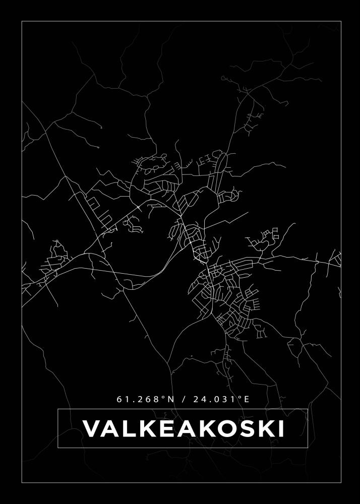 Mappa - Valkeakoski - Poster nero