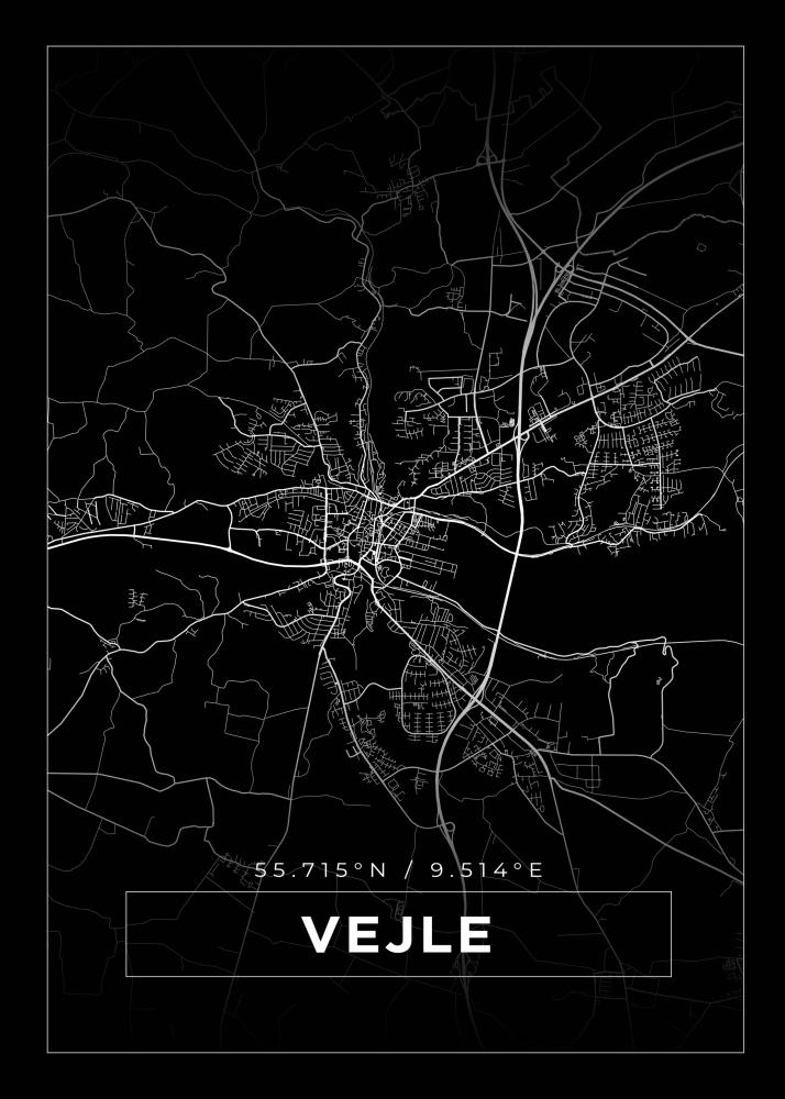 Mappa - Vejle - Poster nero