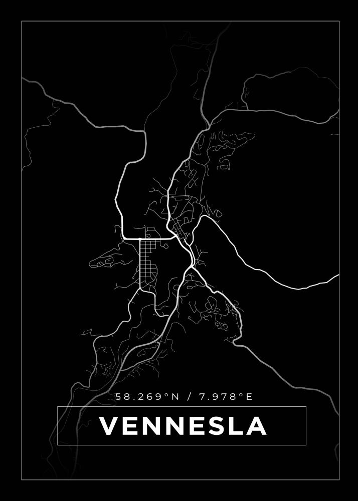 Mappa - Vennesla - Poster nero