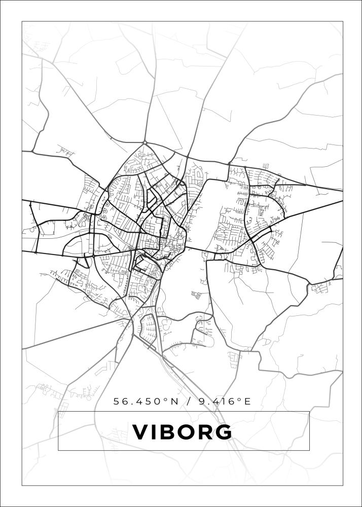 Mappa - Viborg - Poster bianco