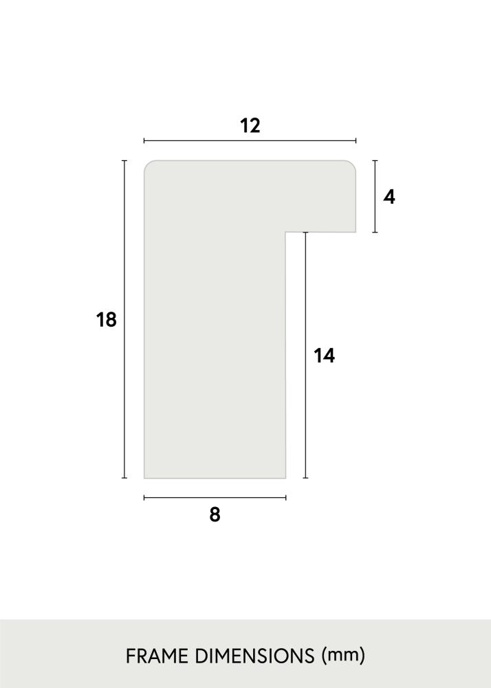 Cornice Oslo Rovere 50x70 cm - Passe-partout Bianco 16x24 inches