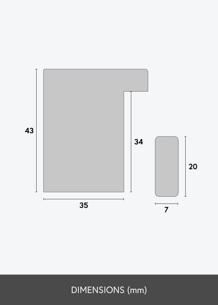 Cornice Boxholm Bianco - Dimensioni personalizzabili