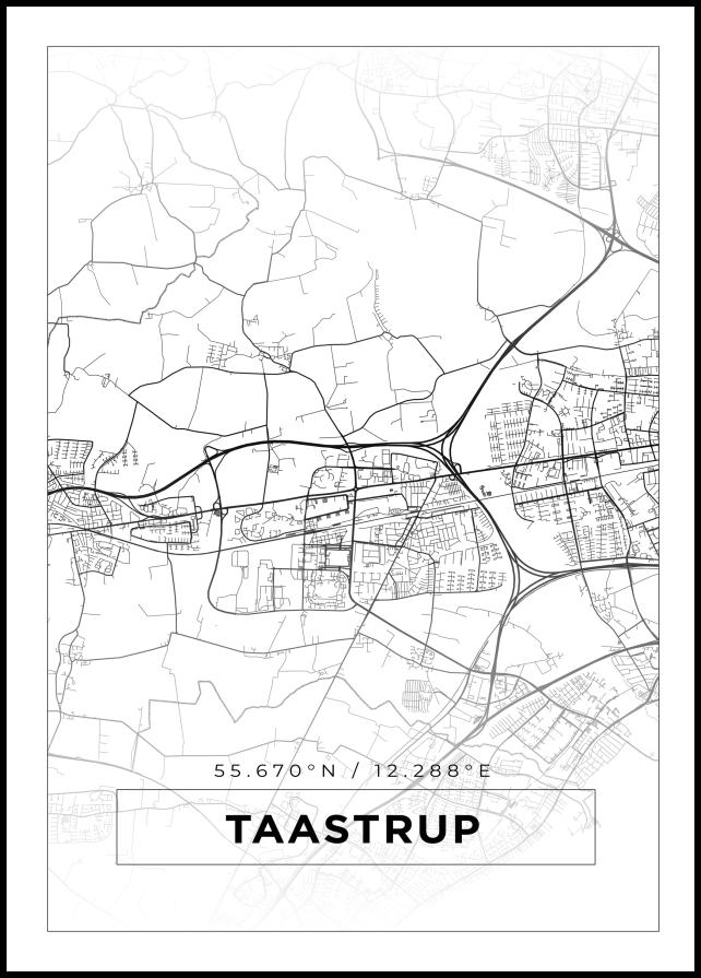 Mappa - Taastrup - Poster bianco