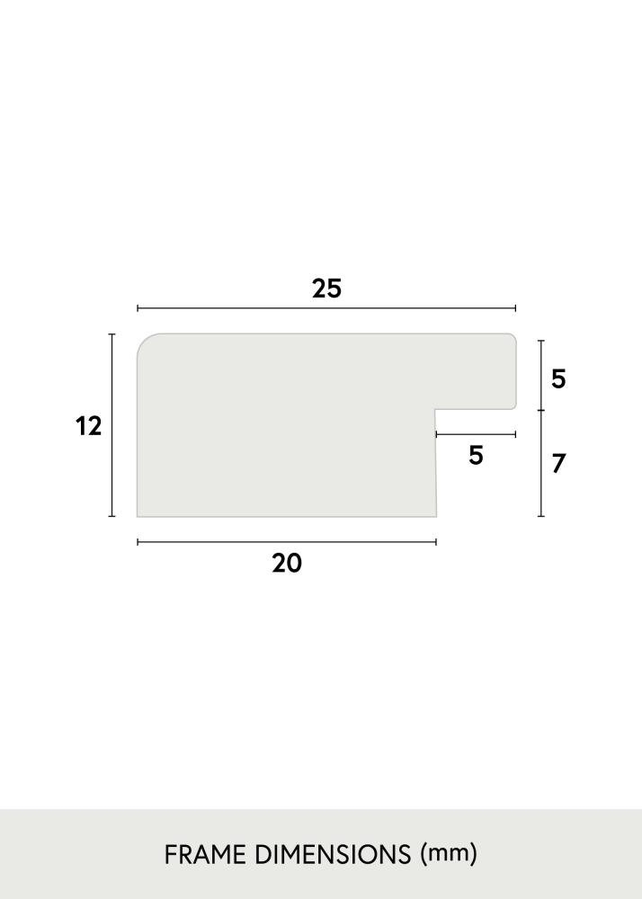 Cornice Trendline Rovere 50x70 cm - Passe-partout Bianco 16x24 inches