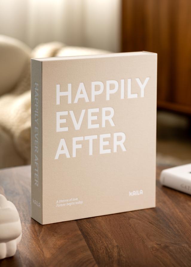 KAILA HAPPILY EVER AFTER Creme - Coffee Table Photo Album (60 Pagine nere)