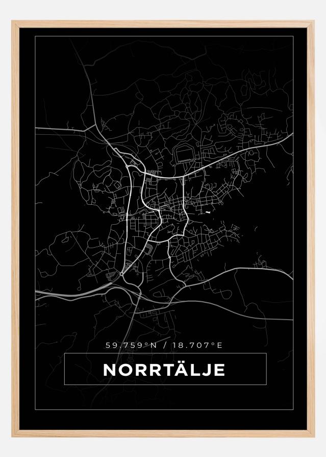 Mappa - Norrtälje - Poster nero